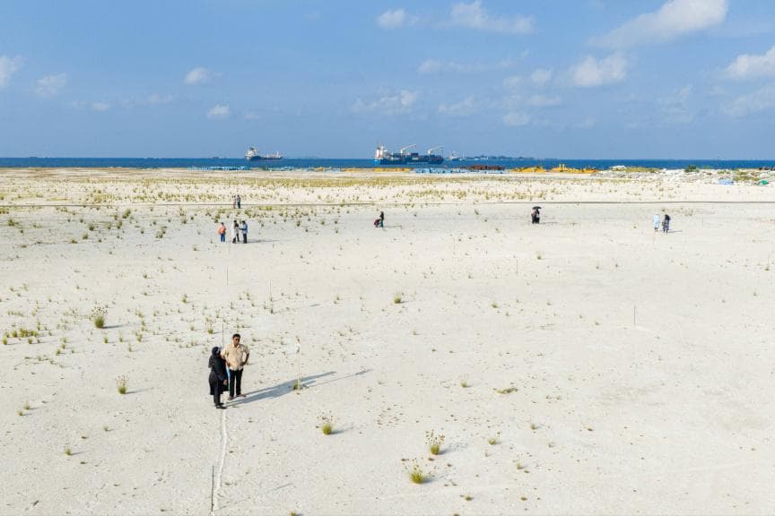 Gulhifalhu land plots allocated under the government’s housing scheme. | Photo: Housing Ministry 